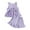 Purple, variant on Hienoo Baby Girls Outfits Bow Ribbed Sleeveless Top Ruffles Shorts Set, Sizes 6M-4T
