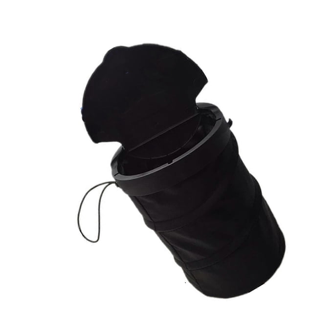Spillproof Swing Lid Car Waste Bin Collapsible Design Sturdy Travel Waste Bin Spillproof for Vehicle Interior Storage Multicolor