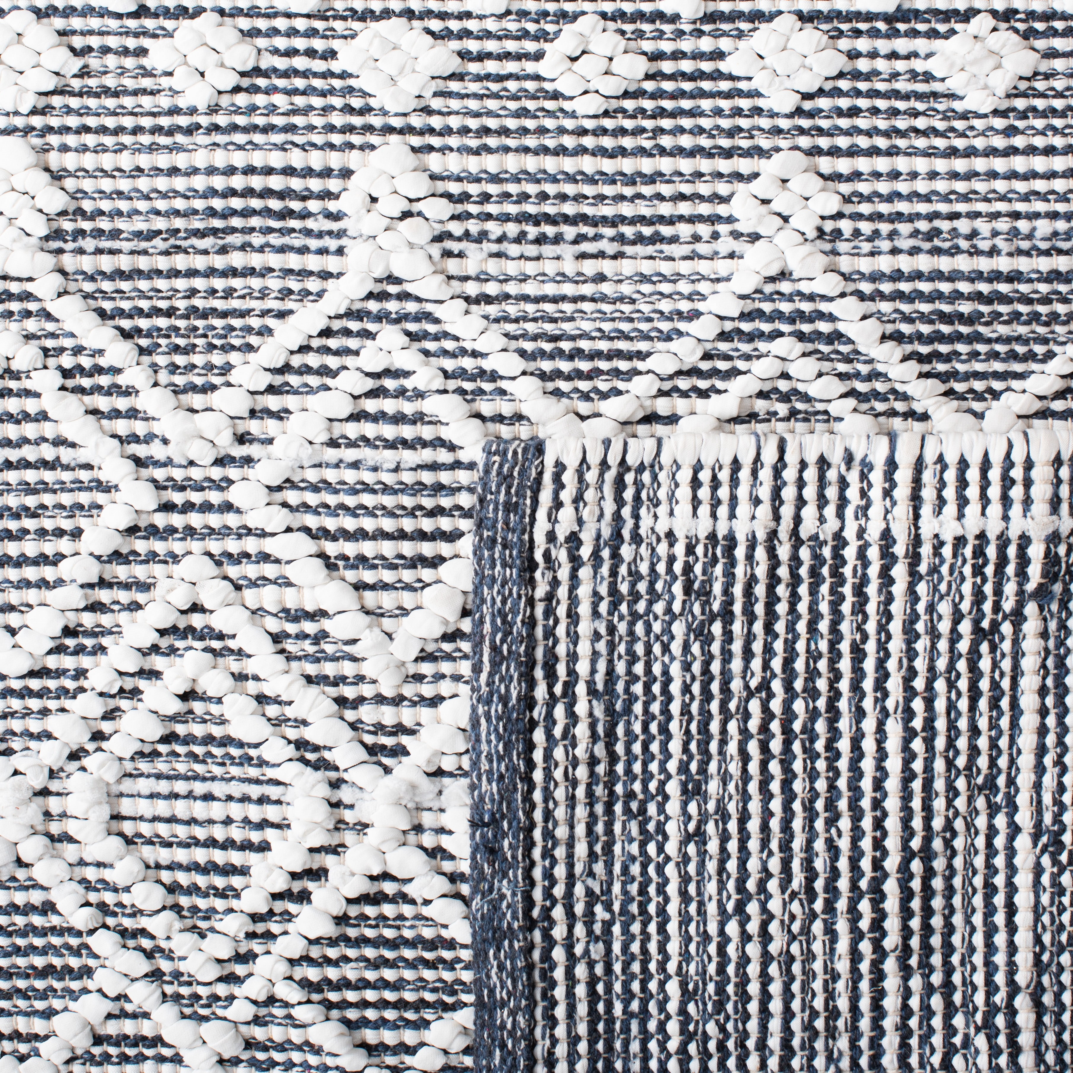 SAFAVIEH Natura Dashiell Geometric Area Rug, Charcoal/Ivory, 6' x 6' Square
