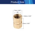 thumbnail image 2 of HUGFEGWE M5x10mm Female Thread Knurled Nuts,200PCS Hx7mm OD Brass Threaded Insert Embedment Nuts Hydraulic Welded Joint Injection Molding Assortment Kit for 3D Printing Injection Molding CJB91-24965, 2 of 6