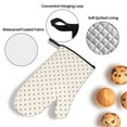 thumbnail image 3 of Daiia Minimalist Crosshatch Dots Pattern Oven Mitts and Pot Holders 4 pcs Set,High Heat Resistant 500 Degree Extra Thicken Long Kitchen Cotton Oven Glove, 3 of 6