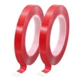 thumbnail image 1 of Unique Bargains Ruban Adhésif Double Face Résistant à la Chaleur, 32,8 Pieds x 0,39 Pouces 0,5 Mm d'Épaisseur Rouge pour la Réparation Électrique 2Pcs, 1 of 5