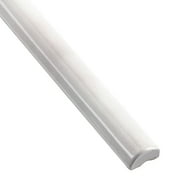 MTO0572 Modern 1X12 White Rounded Pencil Liner Molding Ceramic Tile