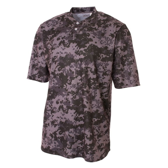 Camo 2-Button Henley Shirt N3263