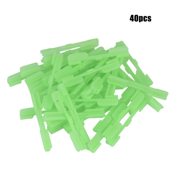 40 PCS Light Stick Clip en el soporte Fit Rod Tip Night Fishing Fluorescente Glow Sticks (M) YUNYI BRAND Deportes