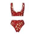 thumbnail image 6 of Rocae Fire Extinguisher for Bikini Set for Women Two Piece Sexy High Swimsuits Split Crossover Bikini Medium, 6 of 9