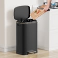 thumbnail image 4 of KSSKSS 13 Gallon Trash Can with Lid,Fingerprint-Proof Stainless Steel Kitchen Trash Can with Soft-Close Lid and Removable Inner Bucket,Black, 4 of 9