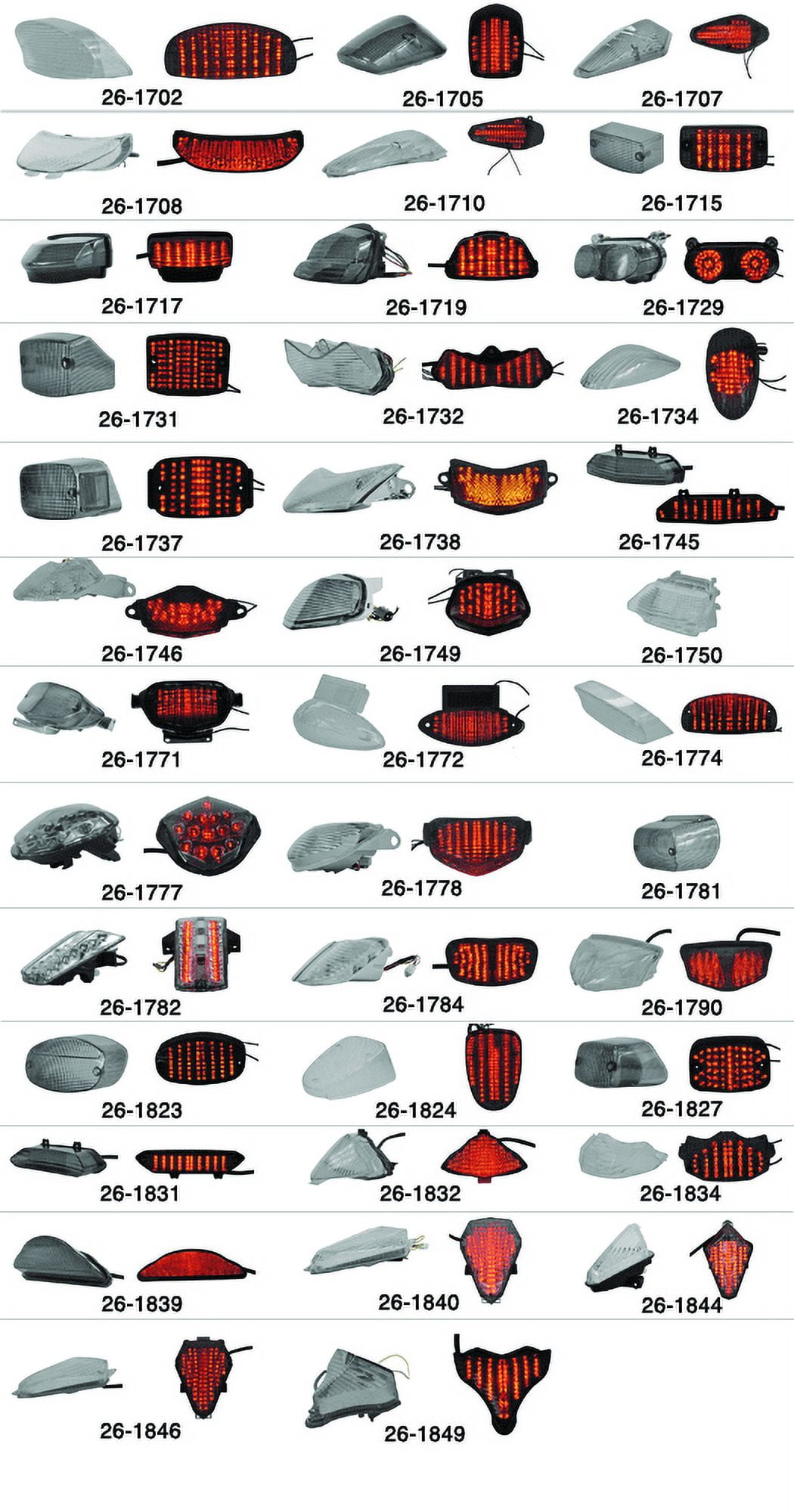 BikeMaster TZS-036-INT-S Integrated Taillight - Smoke Lens