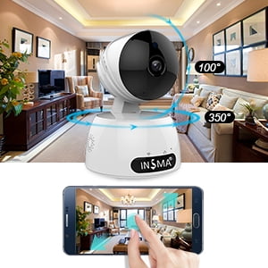 On Clearance WIFI Security Camera, INSMA 1080P HD Wireless IP Camera with Two Way Audio, Night Vision, Motion Detect, Remote Control Security Monitor for IOS and