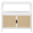 thumbnail image 3 of Amherst 2-door Radio Weave Cane Metal Accent Cabinet White, 3 of 11