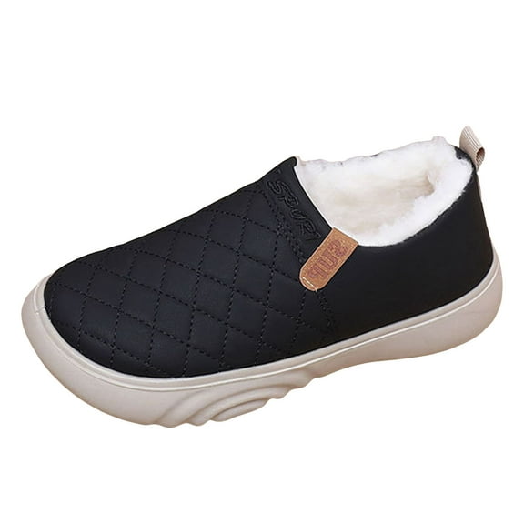 YLYL Women's Snow Boots Wide Toe Soft Plush Fur Lined Warm Cozy Slip on Winter Ankle Boots