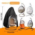 thumbnail image 2 of Patio Egg Chair Covers with Zipper 75”x45” 90”x78” Patio Chair Cover Hanging Egg Chair Waterproof UV Resistant with Storage Bag for Outdoor Swing Chairs Patio Furniture, 2 of 8
