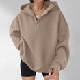 thumbnail image 5 of Womens Zip Up Hoodies Half Zip Pullover Fall Winter Oversized Workout Sweatshirts Y2k Zipper Jackets With Pockets,XL, 5 of 8