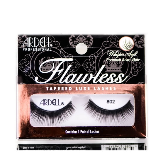 Ardell Professional Flawless Tapered Luxe Lashes- 802 - Pack of 2 with Sleek Comb