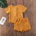 thumbnail image 4 of T-Shirt Uni à Manches Courtes + Ensemble de Shorts pour Bébé, 4 of 5