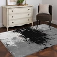 thumbnail image 3 of Abstract Art Area Rugs 3x5 ft Black Grey Wall Mottled Texture Minimalist Modern Washable Rug Non Slip Indoor Carpet Absorbent Floor Mat for Living Room Bedroom Dining Room, 3 of 9