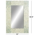 thumbnail image 4 of DecMode 24" x 36" Cream Handmade Mosaic Wall Mirror with Blue Corners, 4 of 14