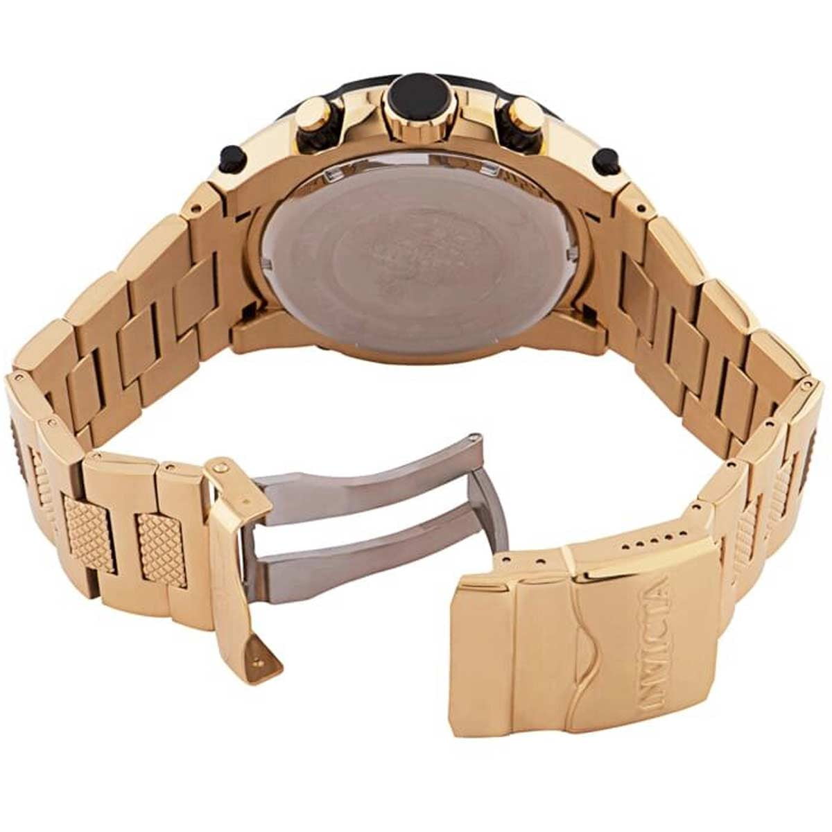 Invicta Men's 34220 Specialty Quartz Multifunction Black, Gold Dial Watch