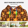thumbnail image 6 of Hoodies for Women - pumpkins plaid halloween Comfrt Colour Drawstring Women'S Fashion Hoodies & Sweatshirts, Fall Outfits Clothes for Women 2024 Pullover with Kangaroo Pocket, 6 of 7