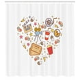 thumbnail image 3 of Ambesonne Movie Theater Shower Curtain, Cinema Love, 69"Wx75"L, Multicolor, 3 of 3