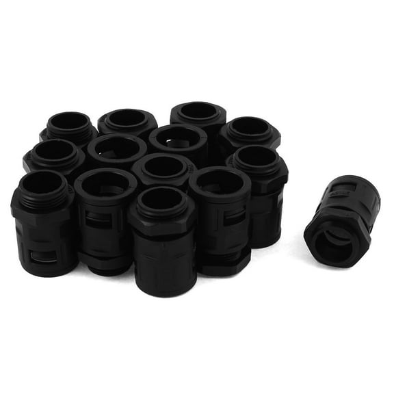 Unique Bargains AD18.5 Corrugated Conduit PG13.5 20mm Thread Quick Connector Pipe Fitting 14Pcs Plastic