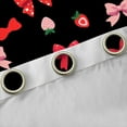 thumbnail image 5 of Feelyou Cartoon Ribbon Bow Black Out Curtains for Kids, Black Pink Bowknot Curtains Pack of 2 (42x63 Each), Kawaii Strawberry Bedroom Curtains, Window Curtains Home Decor, 5 of 7