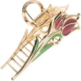 thumbnail image 1 of Miangastore Pince à Cheveux en Alliage Tulipe Fleur Dorée 1Ensemble 3.93x1.93x0.94 Po, 1 of 8