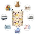 thumbnail image 4 of Gukieu Cartoon Poodle Dog Print Round Dirty Clothes Bag, Waterproof Standing Home Bathroom Storage Basket Car Trunk Storage Bag-Medium, 4 of 6