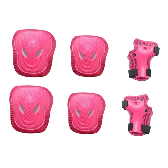 Almohadillas para el codo de mano almohadillas de niños adultos de skate, deportes al aire libre, livianos, ajustables transpirables ciclistas Rosa