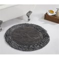 thumbnail image 1 of Better Trends Premium Bathroom 30 Round Mat 100% Cotton, Water Absorbent Non-Slip Backing, Machine Washable For Bathroom, Tub, And Shower Use, Gray Shaggy Border Collection, 1 of 5