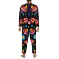 thumbnail image 5 of Bingfone Men'S Pajama Set 2 Piece Loungewear Pjs, Long Sleeve With Pajama Pants-Colorful Floral2, 5 of 9