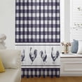 thumbnail image 5 of Farmhouse Purple Plaid Sheer Curtains 54 Inches Long, Vintage Country Cock Checkered Light Filering Curtains, Breathable Simi Curtain Privacy Drapes for Kitchen Bathroom Small Window Treatment, 5 of 9