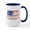 White/Navy Inside, variant on CafePress - Line Dance Line Dancing American Flag USA Gif Mugs - 15 oz Ceramic Large White Novelty Mug