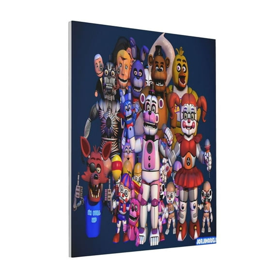 Saiise Five Nights At Freddy'S Frameless Wall Art for Home Decor,Modern Abstract Canvas Prints,High-Quality Artwork for Living Room, Bedroom, Office, and More,Ready to Hang, Vibrant Colors- 8"x10"
