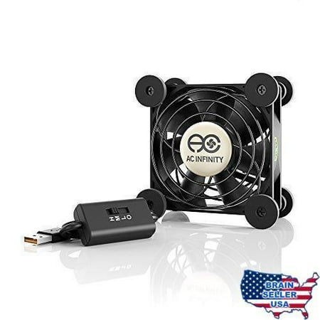 AC Infinity MULTIFAN S1, Quiet 80mm USB Fan for Receiver DVR Playstation Xbox Co