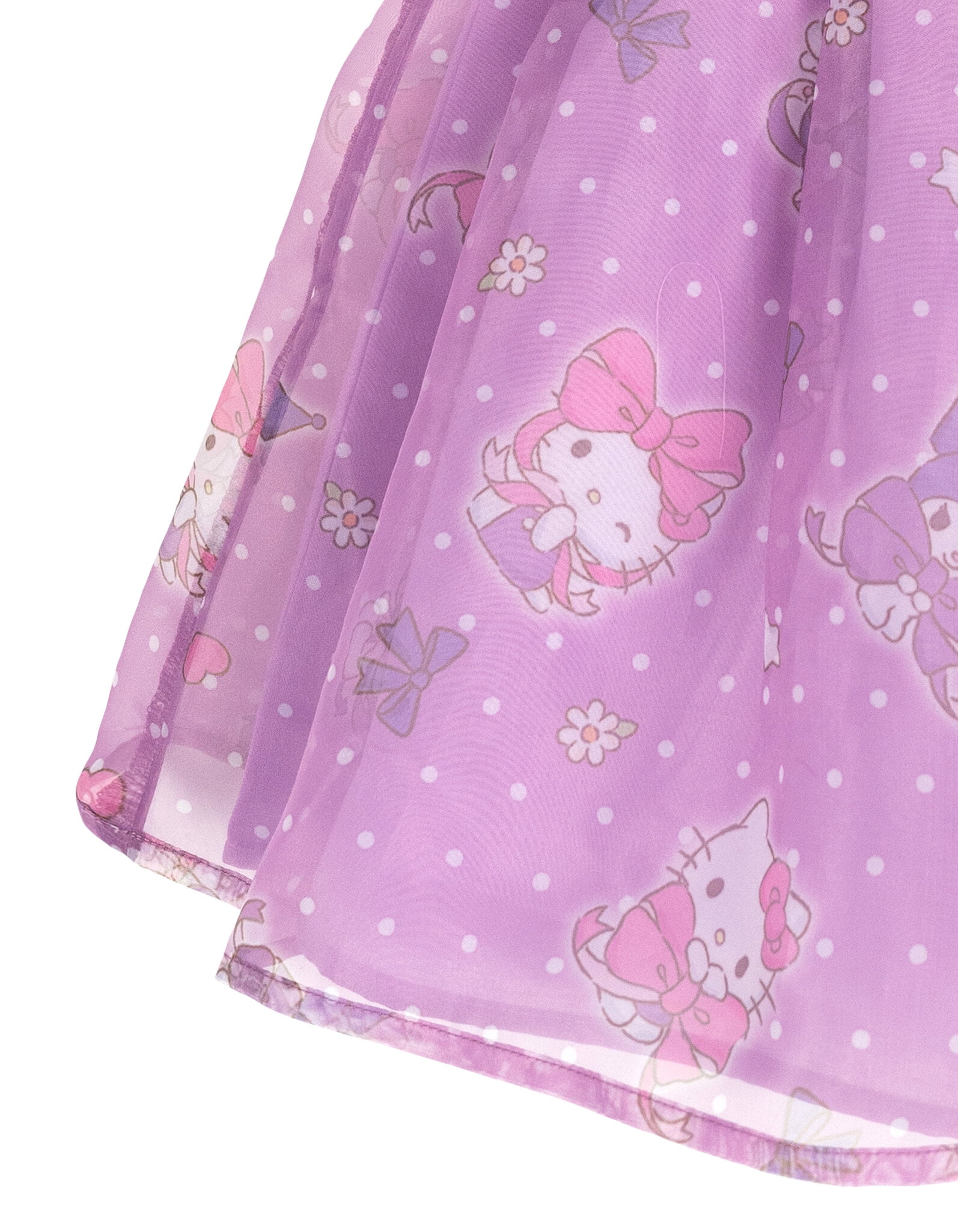 Hello Kitty Little Girls' Mesh Tutu Dress Kitty Kuromi Purple