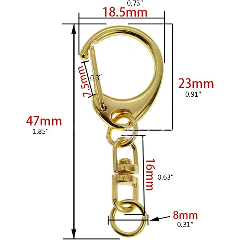10pcs Alloy Split Key Ring Keychain Chain Connector Clasps