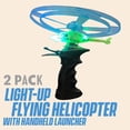 thumbnail image 6 of Kicko 2-Pack Flying Light-Up Ripcord Helicopter - Night Glow, Outdoor Play, Party Favor, 6 of 7