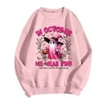 thumbnail image 5 of Womens Summer Tops In October We Wear Breast Cancer Awareness Long Sleeve Womens Tee,Pink,XL, 5 of 5
