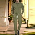 thumbnail image 4 of Men's 2 Piece Tracksuit Set, Long Sleeve Polo Shirt and Drawstring Jogger Pants, Casual Athletic Outfit, Navy Blue, Comfortable and Stylish Loungewear for Everyday Wear and Sports Activities, 4 of 4
