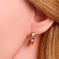 thumbnail image 1 of Pendientes redondos geométricos de circón de color con incrustaciones Pendientes de moda europea y americana Wmkox8yii shlkj219, 1 of 1
