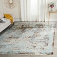 thumbnail image 3 of SAFAVIEH Vintage Persian Branislav Floral Bordered Polyester Rug, Brown/Light Blue, 4'x6', 3 of 4
