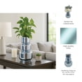 thumbnail image 5 of Stacked Form Glass Vase for Living Room and Home Decor - Modern Decorative Flower Vase for Kitchen Counter, Bedroom or Office Desk - House Decor Accent for Side Table Display - 12", Blue, 5 of 12