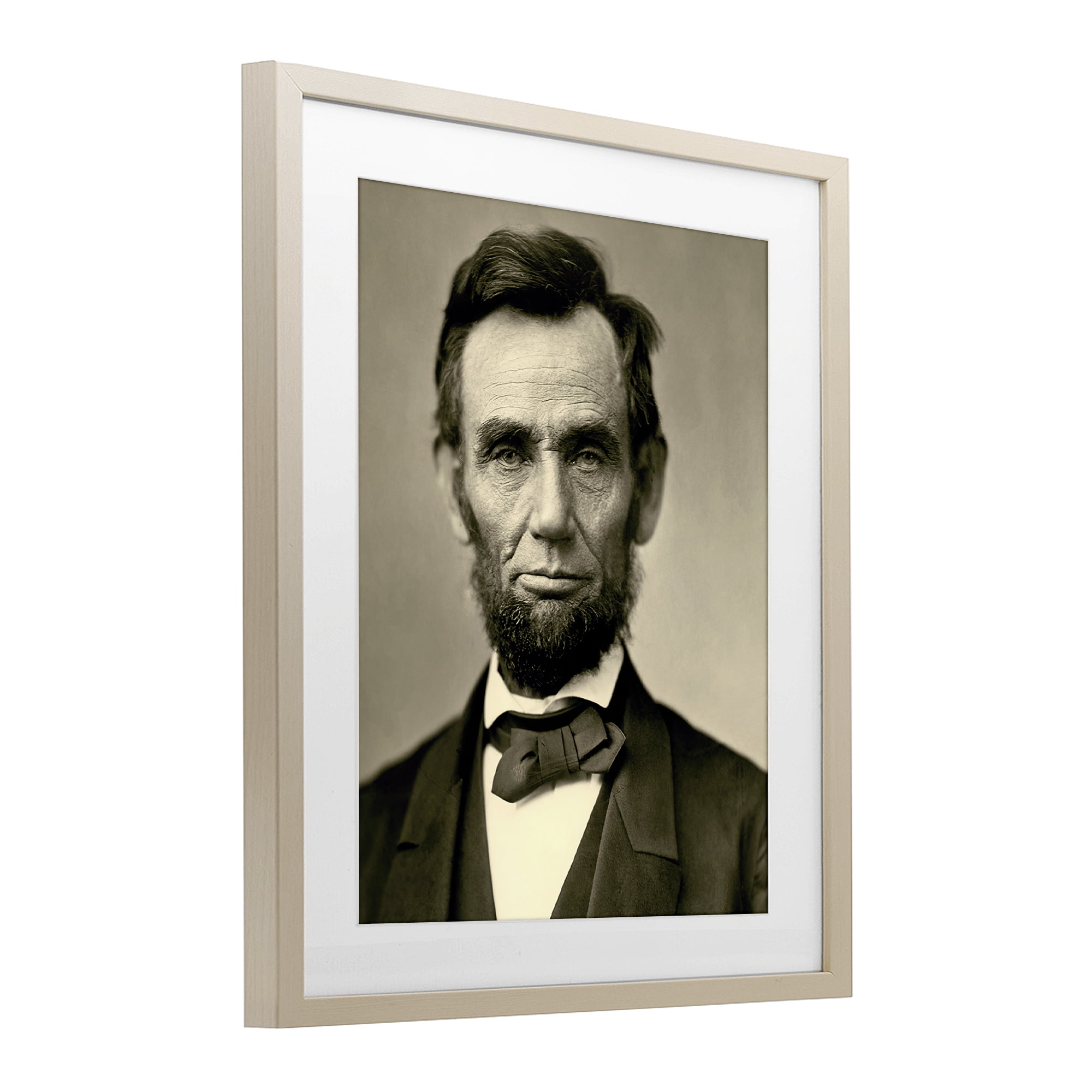 Stupell Industries Iconic Lincoln Portrait Birch Framed Print Under Glass, design by Alexander Gardner