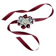 thumbnail image 3 of Flor de muñeca BLESIY Material Tela Vino rojo, 3 of 8