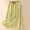 Yellow, variant on qelini Linen Max Skirt for Women Long Skirt Elastic High Waist A-line Skirt Solid Color Casual Skirt