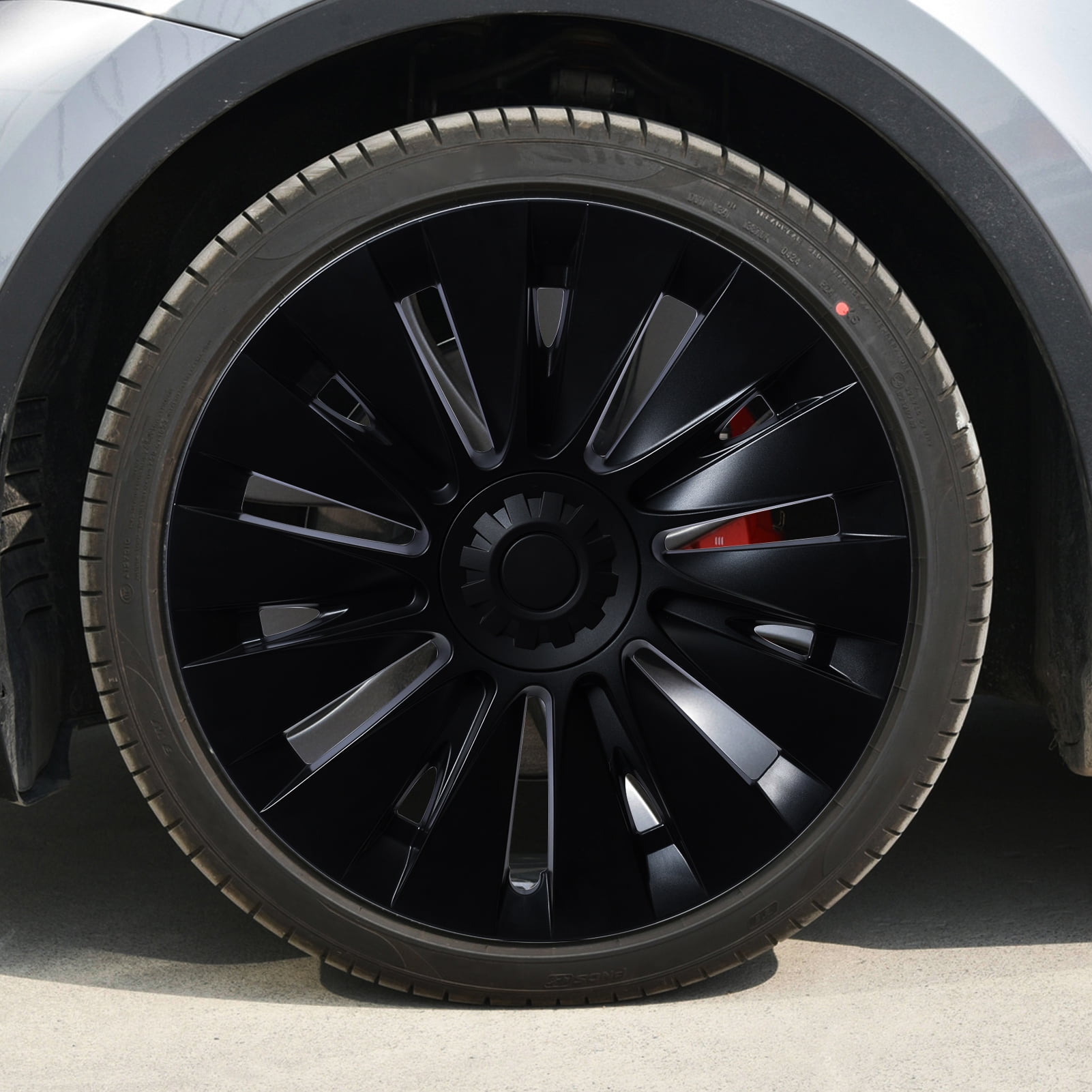 4Pcs/Set Wheel Cover Hubcap, Automotive Hub Caps, 19 Inches Modified Wheel Cover Replacement for Tesla Model Y