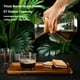 thumbnail image 2 of Lalord Cafetera para verter con filtro reutilizable de acero inoxidable, jarra de café de vidrio de borosilicato de 27 oz, cuello de madera, jarra para cafetera, capacidad para 4-6 tazas, 800 ml, tran, 2 of 5