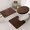 Brown, variant on YouLoveIt 3 Piece Bathroom Rugs and Mats Sets Bath Mats Set 3 Piece Set ,with U-Shaped Toilet Floor Mat Non Slip Rugs andToilet Lid Cover Mat