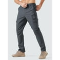 thumbnail image 3 of Men's Cargo Work Pants Stretch Water Resistant Tactical Pants 33" Lightweight Hiking Ripstop Pants with Multi Pockets Outdoor Apparel grey 34, 3 of 8